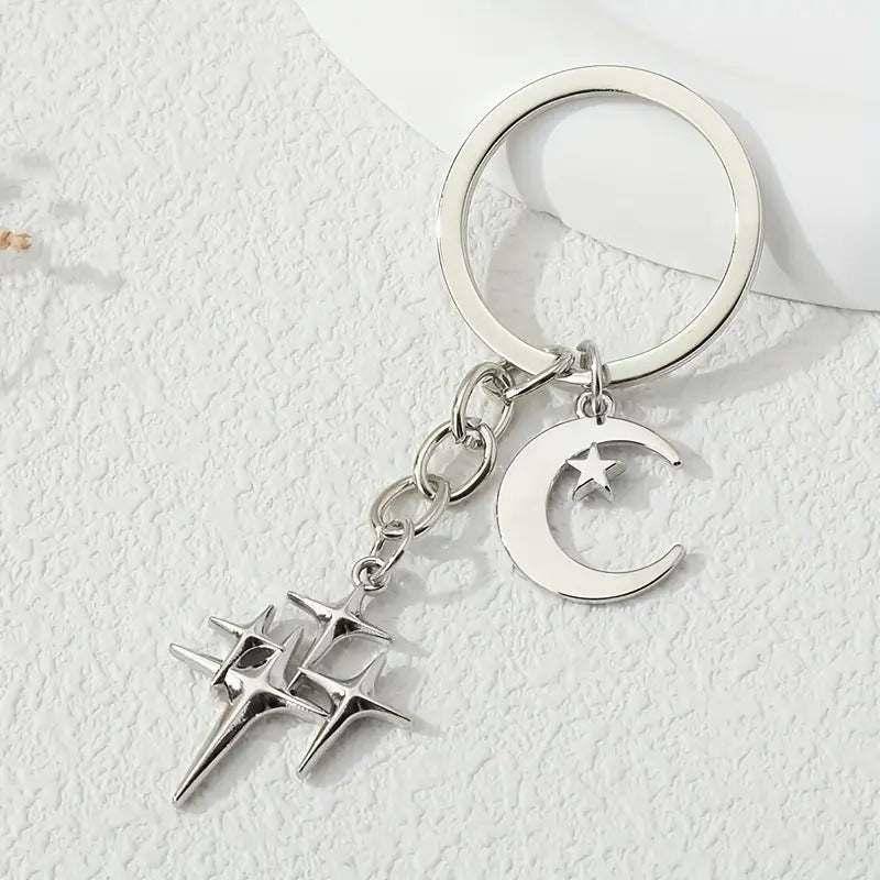 Alloy Star Hollow Keychain Ornaments Couple Men's And Women's Bags Pendant 1727262002163879936