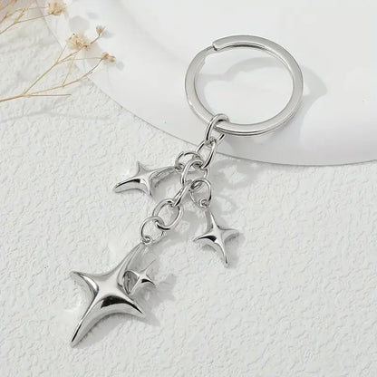 Alloy Star Hollow Keychain Ornaments Couple Men's And Women's Bags Pendant 1727262002692362240