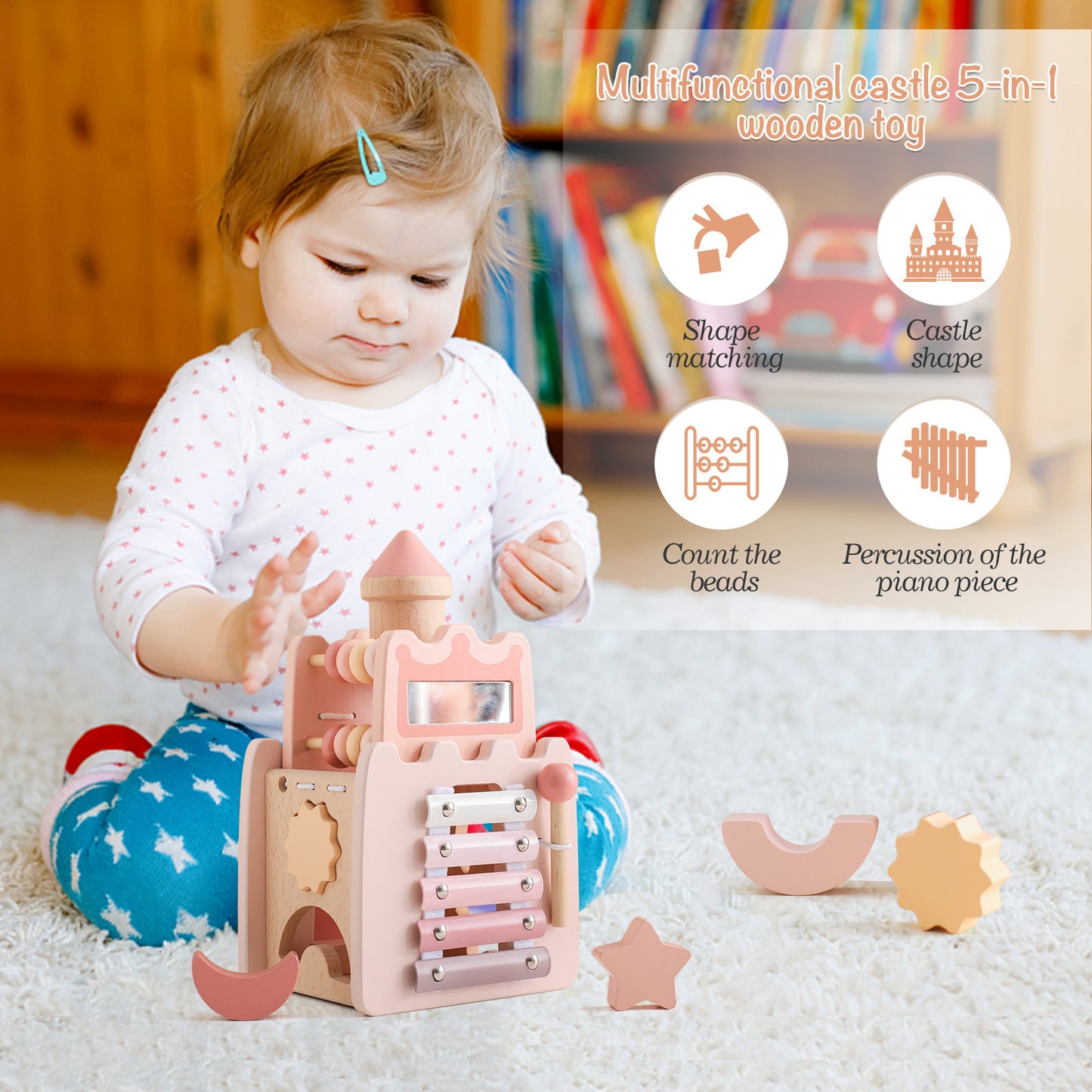 Amazon Baby Early Education Educational Stacking Rocket Boy Girl House Castle Assembling Toys 1727941722119475200