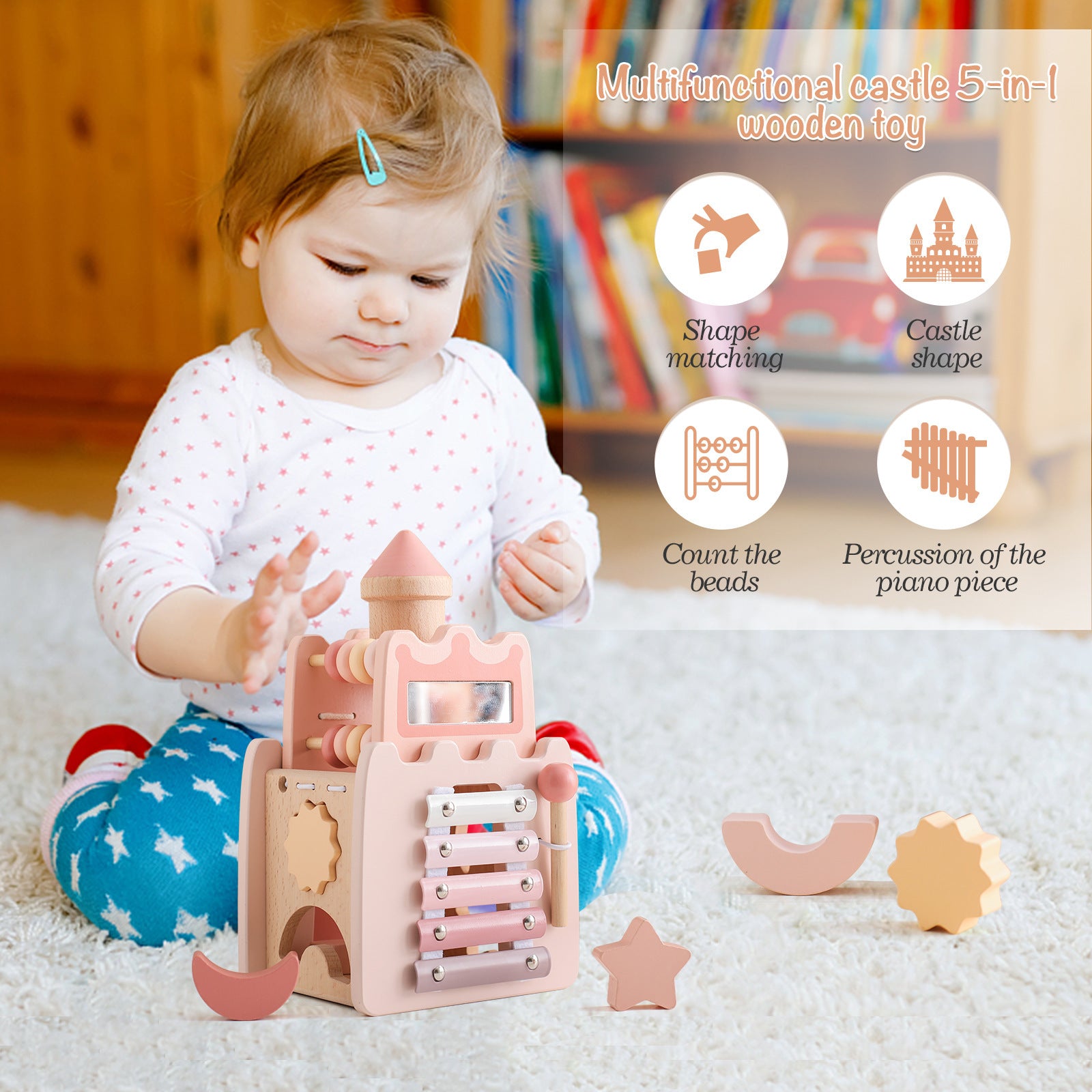 Amazon Baby Early Education Educational Stacking Rocket Boy Girl House Castle Assembling Toys 1727941722119475200