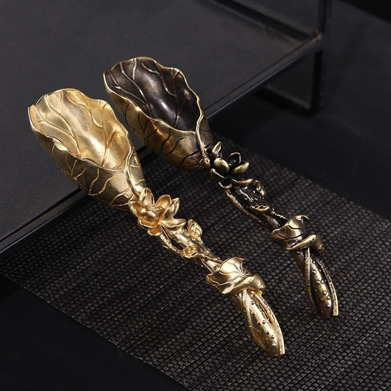Pure Copper Creative Lotus Zen Tea Ceremony With Six Kung Fu Tea Utensils 1727950732067475456