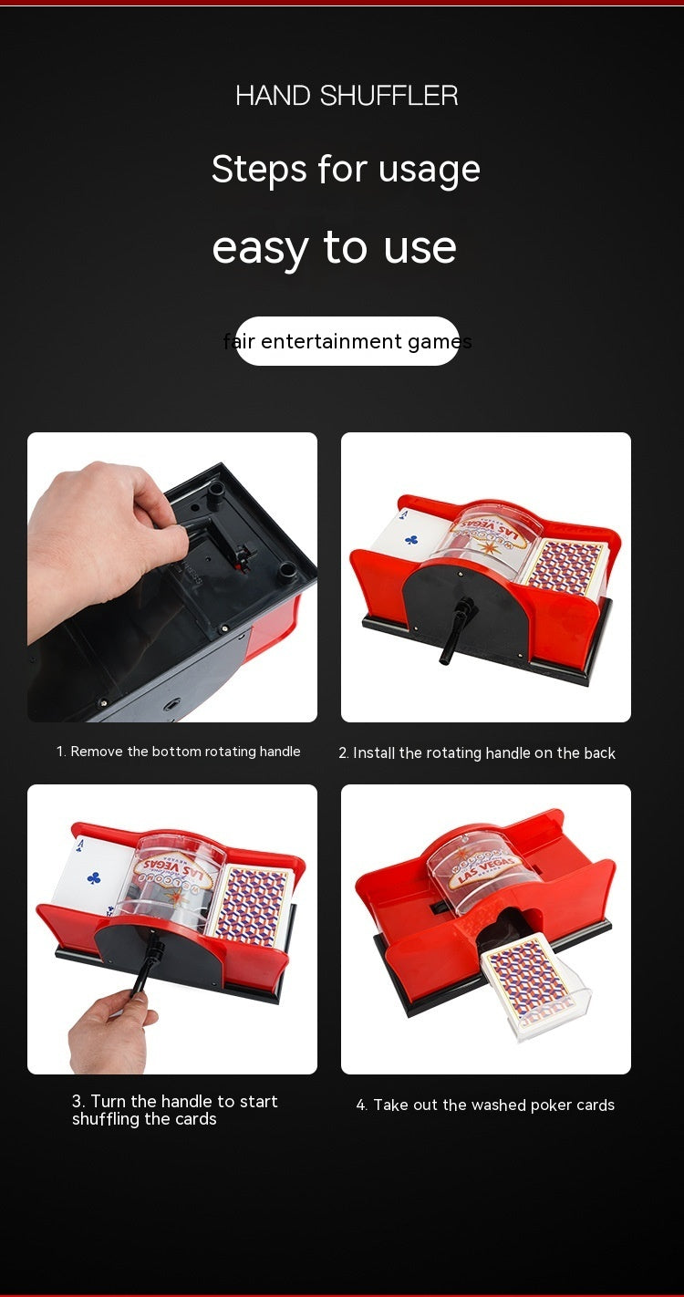 Poker Card Hand Shuffler Easy Hand Cranked Casino Card Shuffling Machine For Blackjack Poker Texas 1728005001193852928