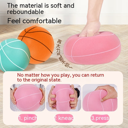 Home Indoor Toddler Children's Ball Elastic Ball Toy Silent Racket Basketball 1728259899391086592