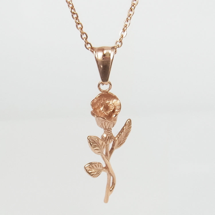 Stainless Steel Gold Roses Necklace For Men New Fashion Gold Cross Pendent With Chain Necklace Jewelry Men Necklace 172864330
