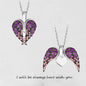Angel Wings Necklace Ladies Fashion Heart Shaped Zircon Pendant 172aead9 1ea5 4dd2 bb5b 694086c3072b