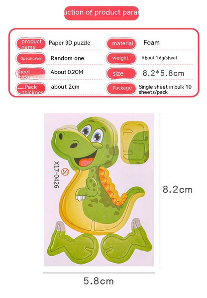 Cartoon Dinosaur 3D Puzzle Model Children DIY Handmade 1731188188971667456