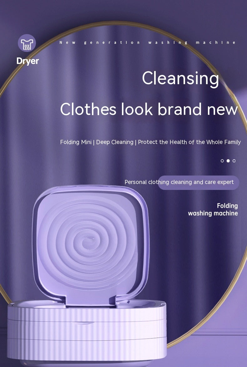 Plastic Folding Washing Machine Automatic Washing Underwear Panty Socks Baby Pet Clothes Dormitory Washing Integrated 1731312