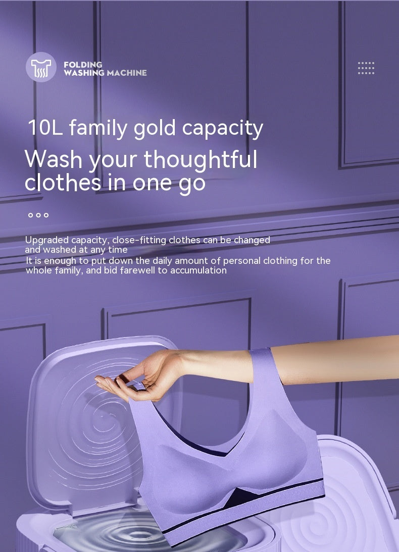Plastic Folding Washing Machine Automatic Washing Underwear Panty Socks Baby Pet Clothes Dormitory Washing Integrated 1731312