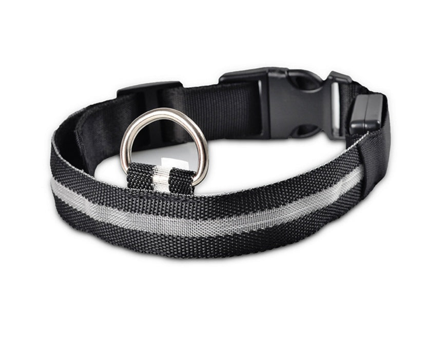 Nylon LED Pet Dog Luminous Collar Night Safety Flashing Glow in Dark Dog Cat Leash Adjustable Pet Supplies 1731579679000