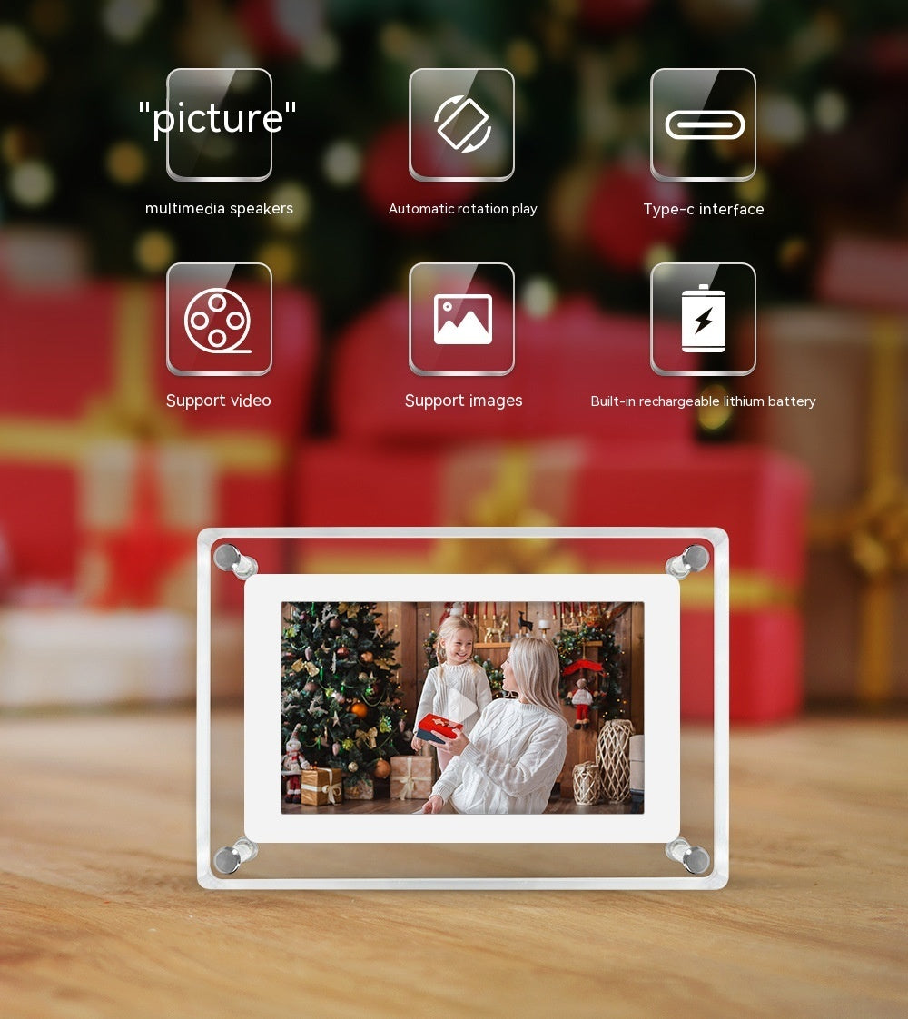 5-inch Transparent Fashion Digital Electronic Photo Album Video Advisement Player Business Gift Photo Frame - HD Wireless Product #6