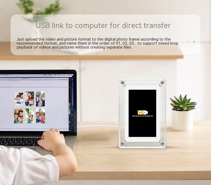 5-inch Transparent Fashion Digital Electronic Photo Album Video Advisement Player Business Gift Photo Frame - HD Wireless Product #9