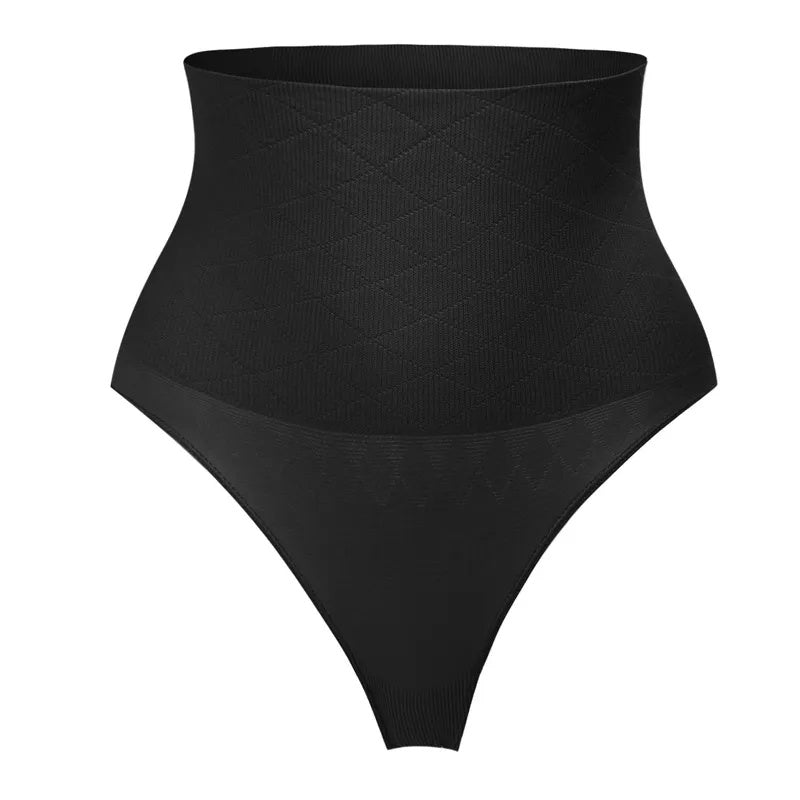 Mid Waist Seamless T-back Belly Striped Briefs High Elastic Plus Fishbone Thin Women's Underwear 1732210508221779968