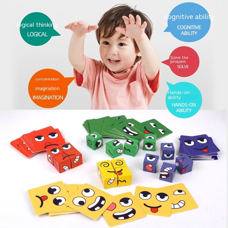 Face Changing Rubik's Cube Educational Toy Expression Building Blocks 1732303616099880960