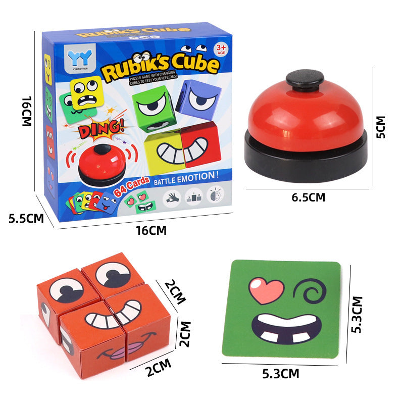 Face Changing Rubik's Cube Educational Toy Expression Building Blocks 1732303616208932864