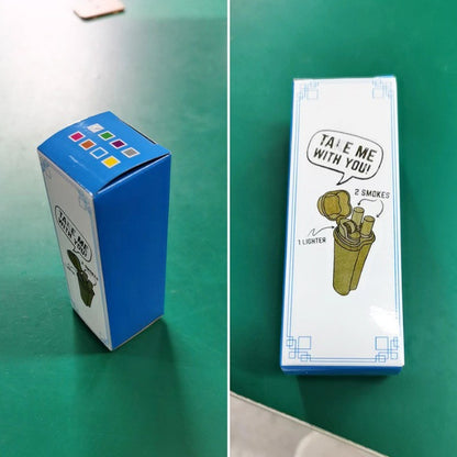 One-piece Flip Cigarette Boxes Hit Kit Double Hole Position With Lighter Storage Convenient To Carry 1732590109422915584