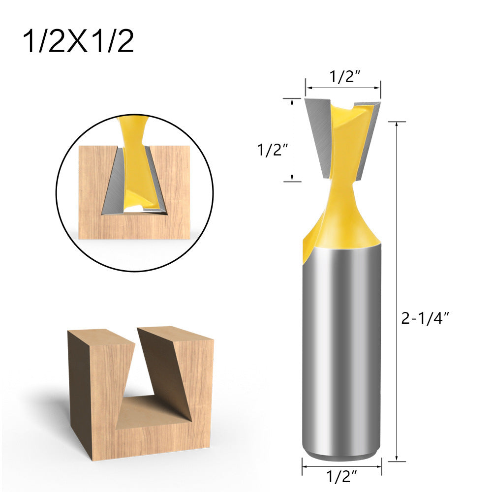 Five-piece Dovetail Woodworking Cutter Set 1733231948775