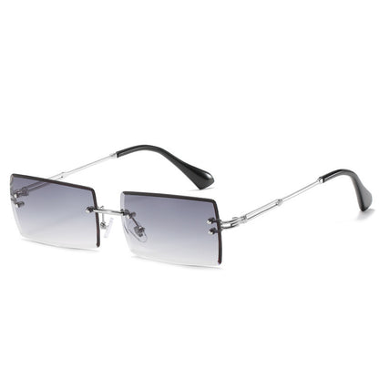 Fashion New Rimless Cut Edge Square Sunglasses 1733515225194