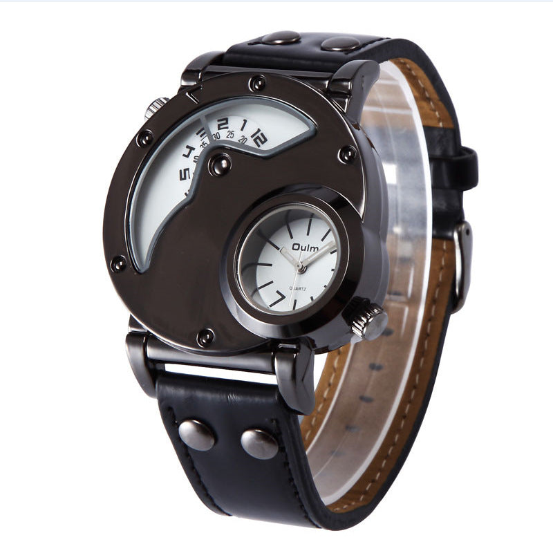OULM dual time zone quartz watch 1733879834037