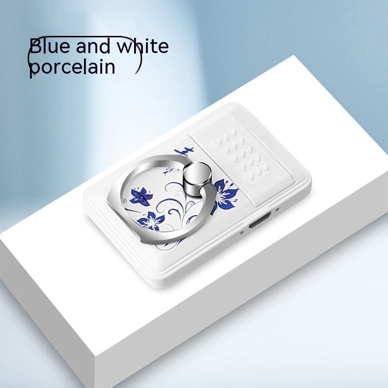 Multi Functional Portable Blue And White Porcelain Phone Holder Cigarette Lighter - 图片 2