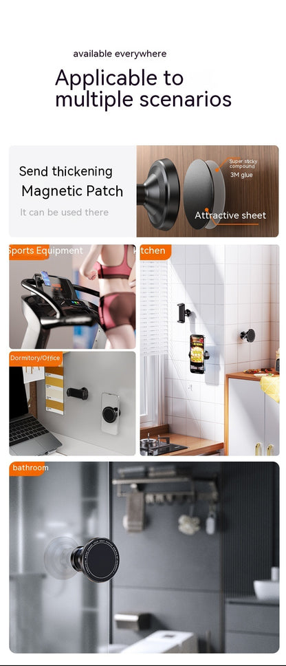Bracket Gym Kitchen Bathroom Magnetic Suction Bracket Can Rotate 360 Degrees Portable Phone Holder - 图片 8