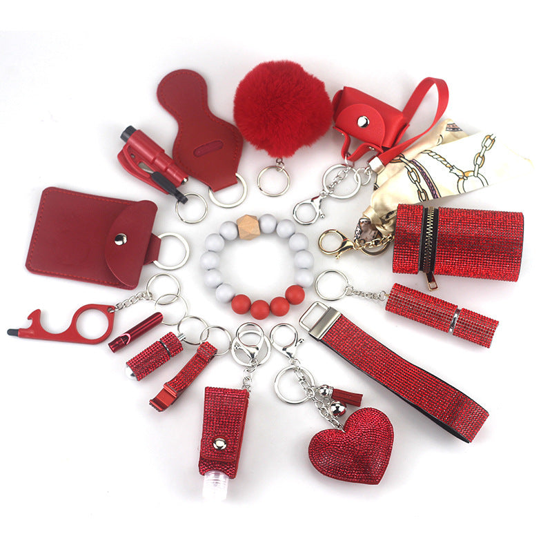 Diving Fabric Self-defense Alarm Keychain 1735534527046094848