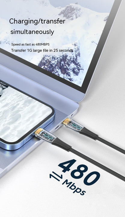 Low Temperature Fast Charging Transparent Data Cable - 图片 9