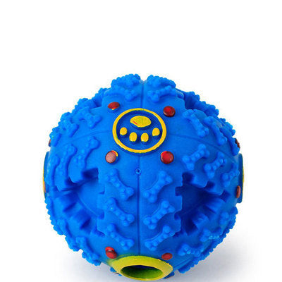 Pet Dog Treat Trainning Chew Sound Food Dispenser Toy Squeaky Giggle Ball 1736737032006