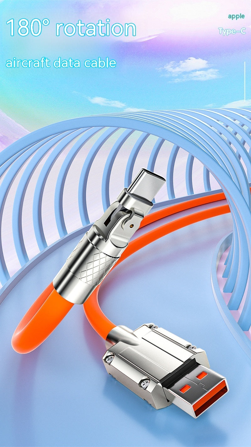 Mobile Game Rotating Elbow Data Super Fast Charge Charging Cable - 图片 6