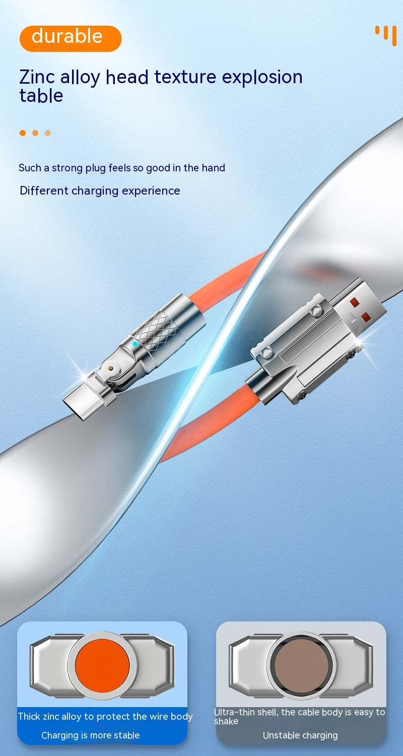Mobile Game Rotating Elbow Data Super Fast Charge Charging Cable - 图片 8