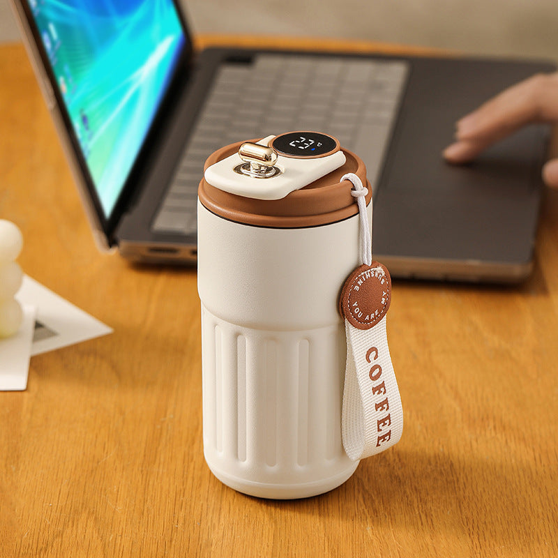 Smart Digital Thermal Bottle Portable Coffee Mug Stainless Steel Water Bottle In-Car Insulated Cup Keep Cold Vacuum Flasks 45