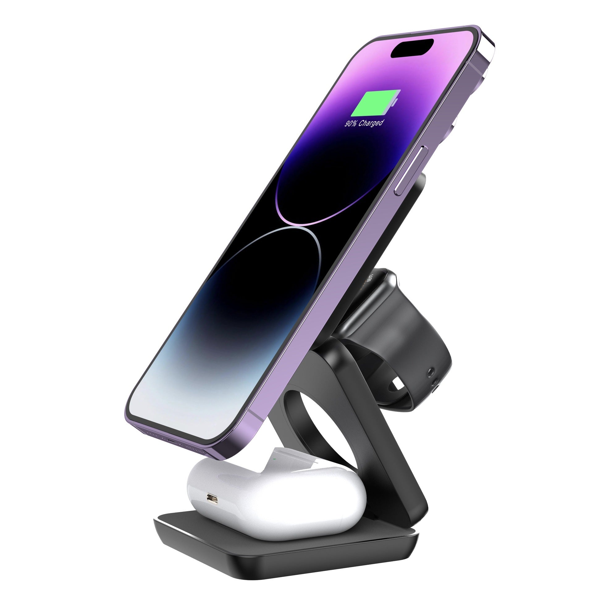 Folding Three-in-one Wireless Charger Portable Magnetic Suction - 图片 10
