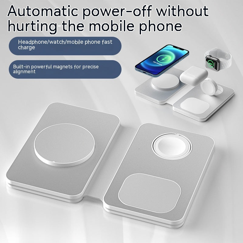 Aluminum Alloy Folding Wireless Charger Three-in-one - 图片 8