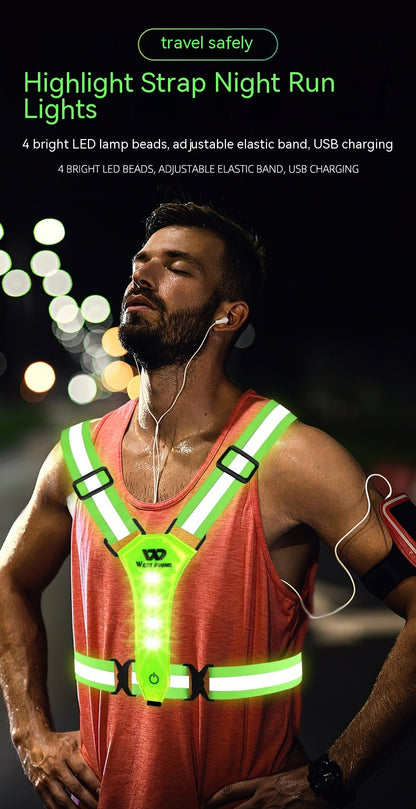 Outdoor Night Run Reflective Vest Riding Warning Light 1739592715445866496