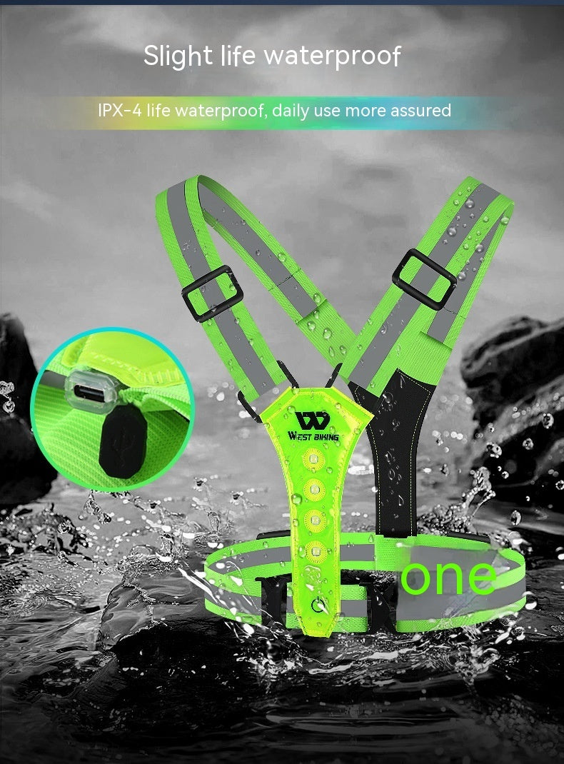 Outdoor Night Run Reflective Vest Riding Warning Light 1739592716100177920