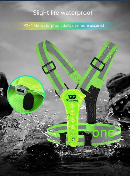 Outdoor Night Run Reflective Vest Riding Warning Light 1739592716100177920