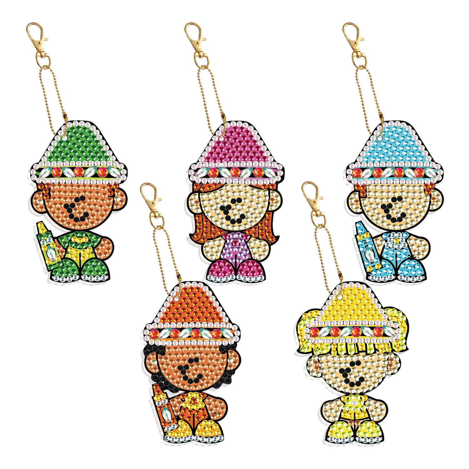 5D Diamond Drawing Keychain Double Sided Irregular - HD Wireless Product #10