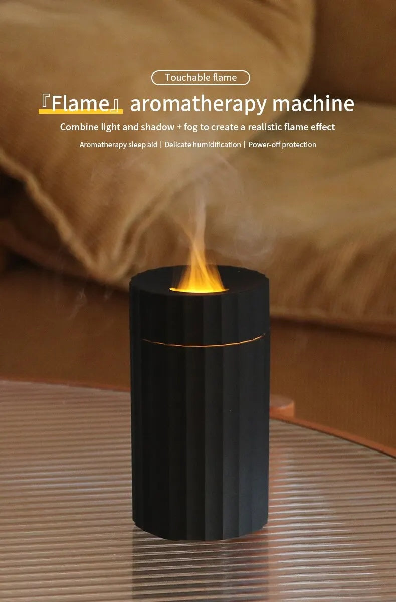 Air Humidifier With Flame Effect Essential Oil Diffuser Quiet Aroma Diffuser Home Fragrances Car Refresh 1742819748950970368