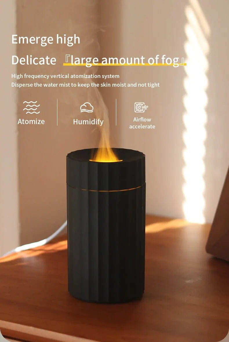 Air Humidifier With Flame Effect Essential Oil Diffuser Quiet Aroma Diffuser Home Fragrances Car Refresh 1742819749244571648