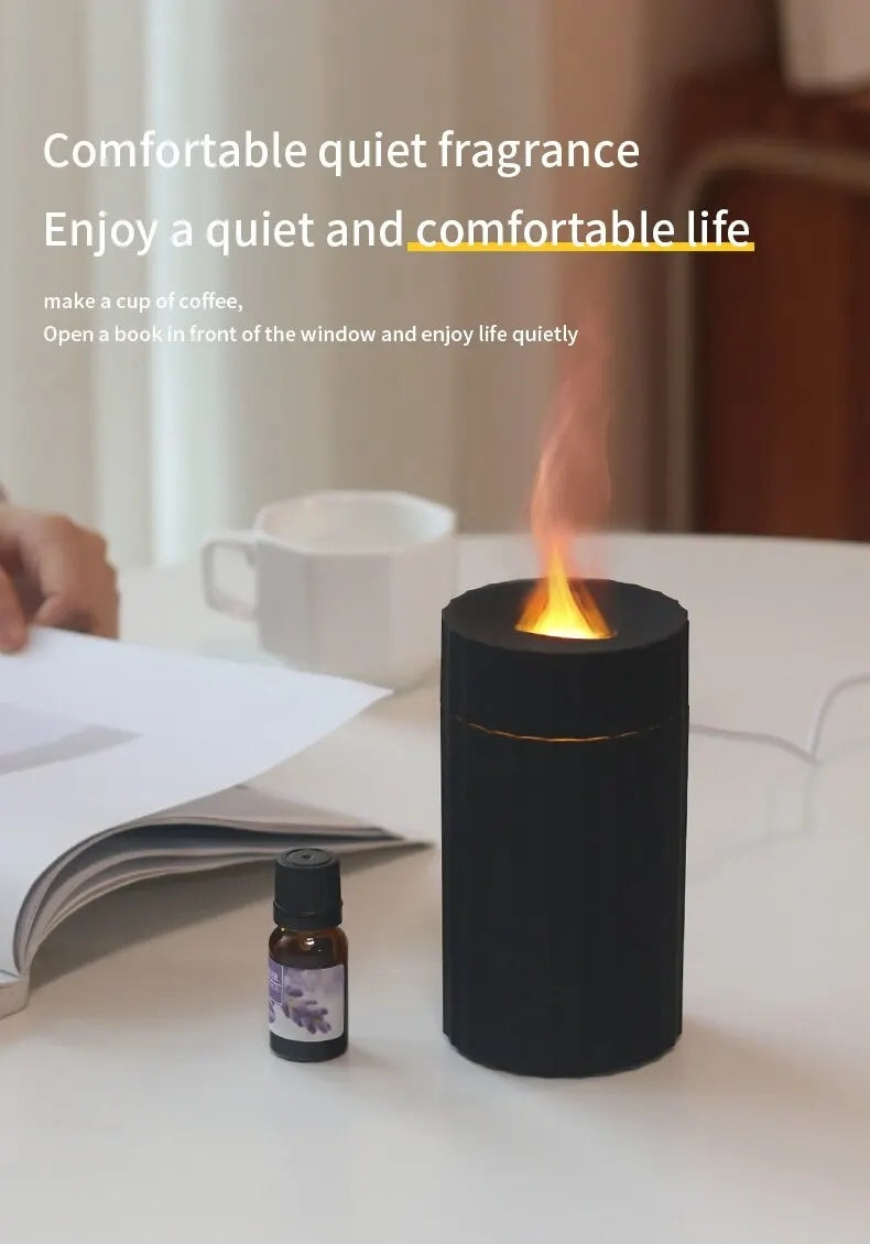 Air Humidifier With Flame Effect Essential Oil Diffuser Quiet Aroma Diffuser Home Fragrances Car Refresh 1742819749529784320