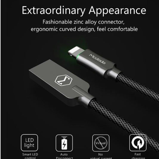 Intelligent Power-off Aluminum Alloy Braided Fast Charging Line - 图片 1