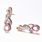 Purple Drop Diamond Earrings 1744823851495