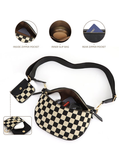 Plaid Waist Trendy All-match Messenger Bag