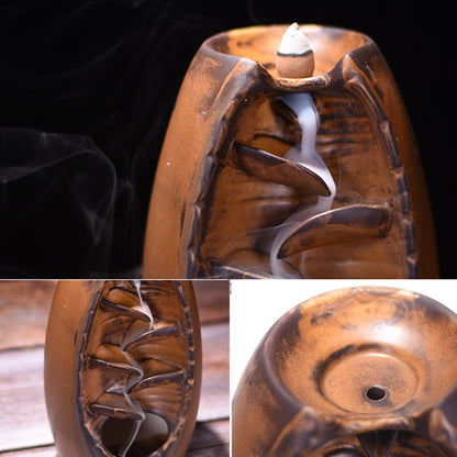 Multi-layers Ceramic Back flow Incense Burner 174903497370