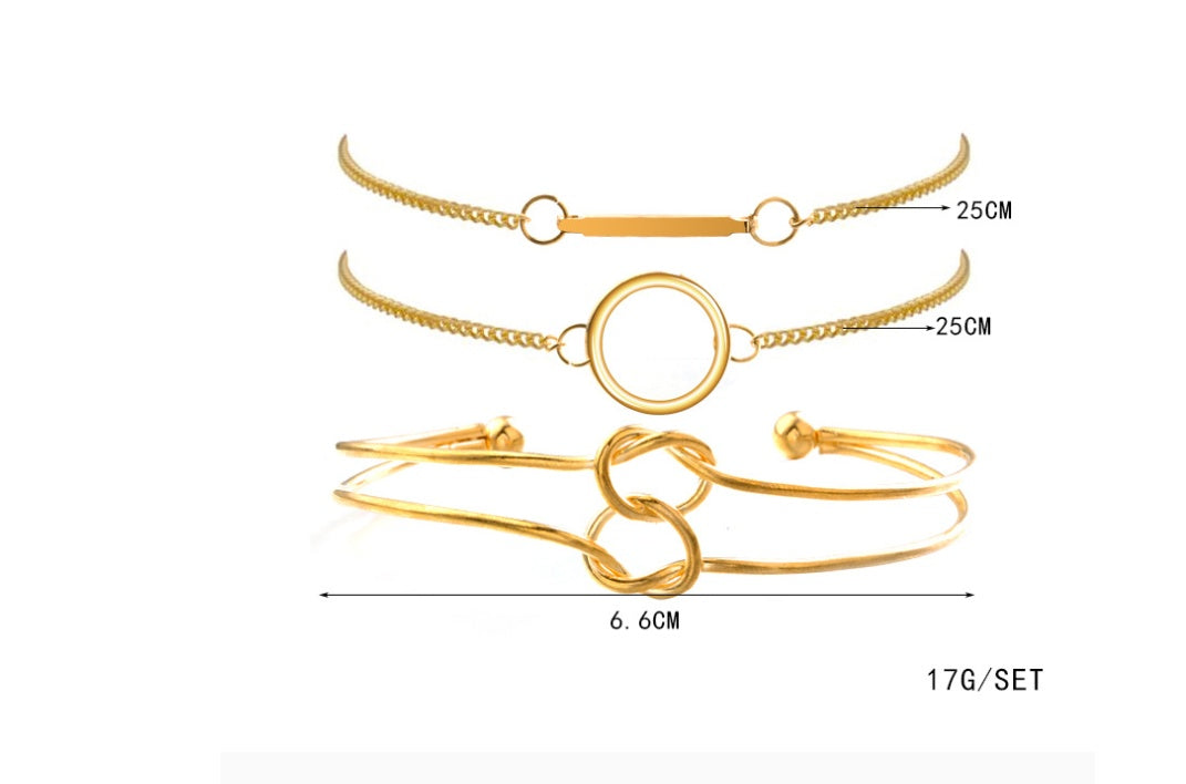Modyle   Gold Color Crystal Wedding Bracelets Set CZ Stone Heart Bracelets Bangles For Woman 1749355349516