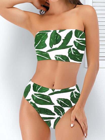 Tube Top High Waist Split Bikini 174a572c 8761 4905 ab78 e15f69f42854