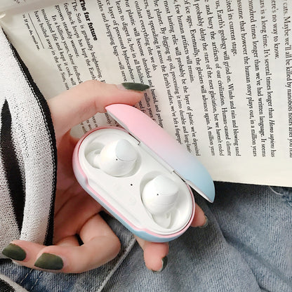Gradient Rainbow Hard Shell Solid Color Earphone Protective Case - 图片 8