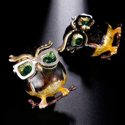 Owl brooch with glasses 1751694212032