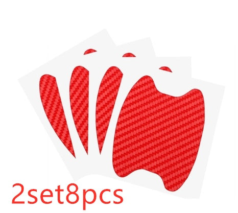 4pcs Set Of Door Stickers Carbon Fiber Scratch-resistant Car Handle Stickers - HD Wireless Product #15