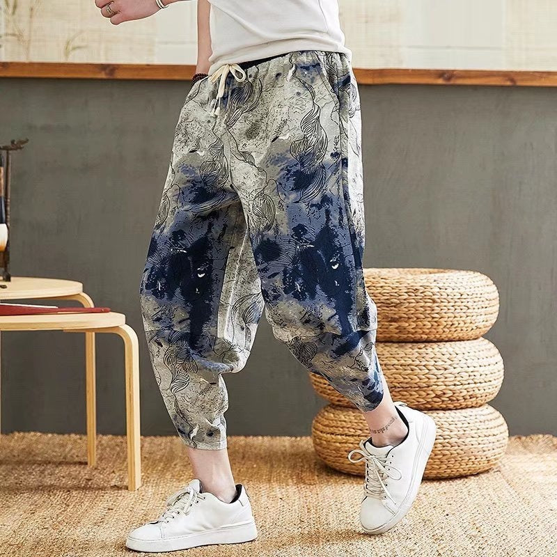 Summer Bloomers Men's Linen Wide Leg Loose 1754457c 1351 4238 a69d d055f46b8ef0