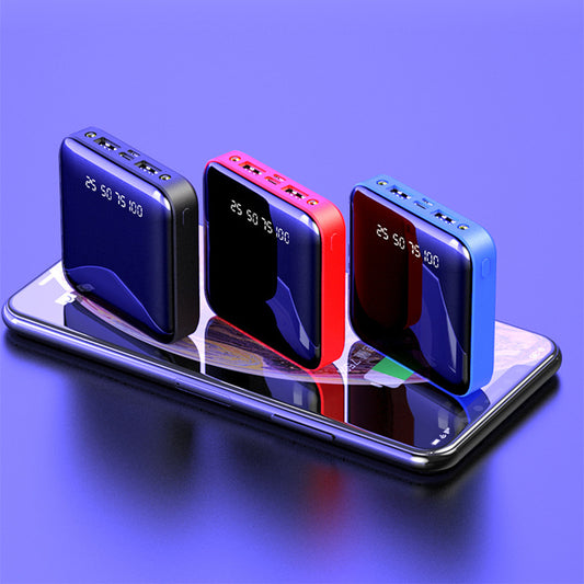 Mini Power Bank 20000 MAh Portable Mirror Digital Display Power Bank - 图片 1